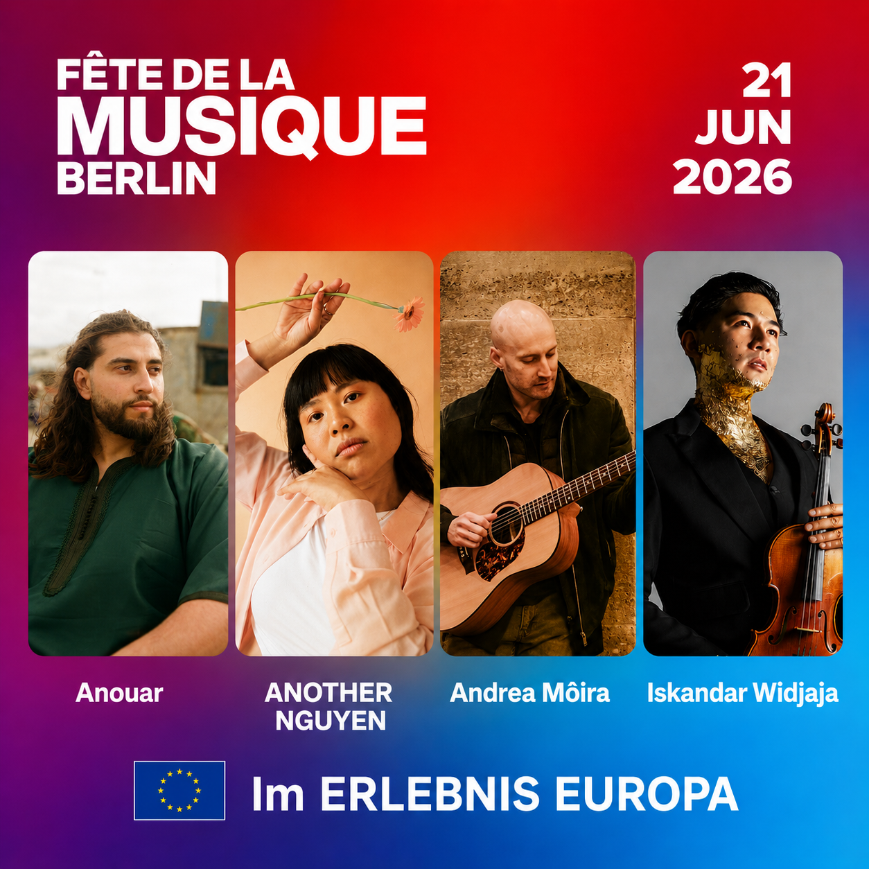 Fête de la musique Künstler im Erlebnis Europa